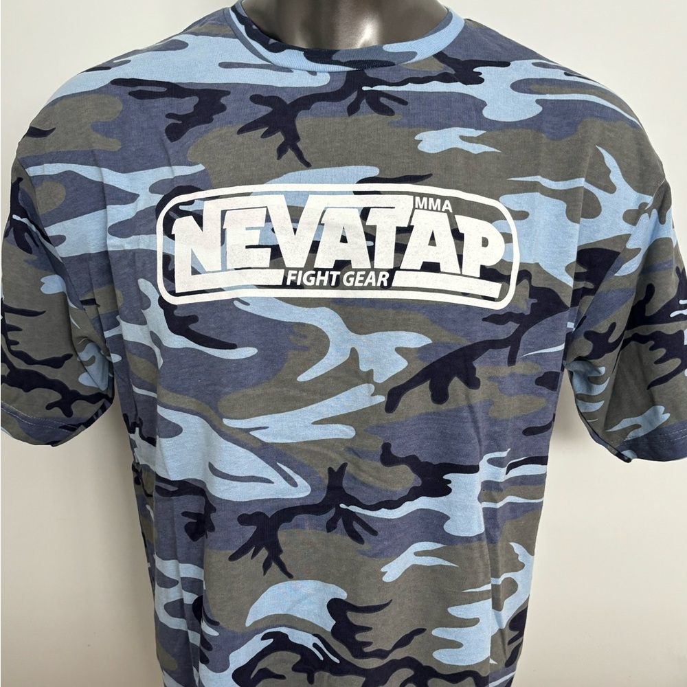 NEW RARE BLUE CAMOUFLAGE MMA MIXED MARTIAL ART T-SHIRT SIZE 2XL NEW NO TAGS